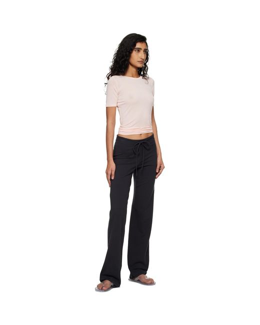 Skims Black Sheer Modal Long T-Shirt