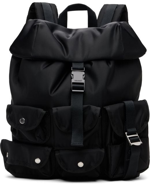 sacai バッグ ブラック メンズ Sacai ブラック ナイロン バックパック ブラック | Lyst