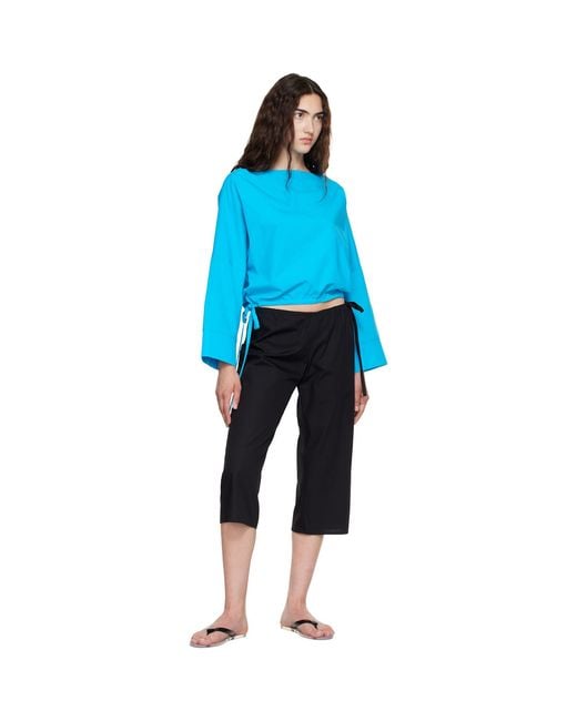 Brooke Callahan Blue Tie Capri Trousers