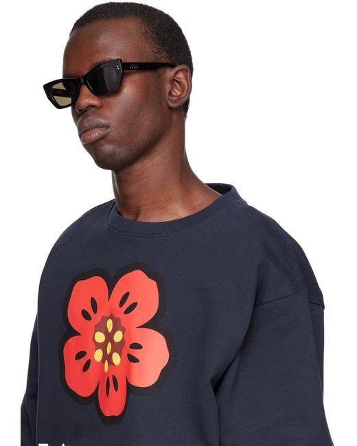 KENZO Black Boke Flower Sunglasses for men