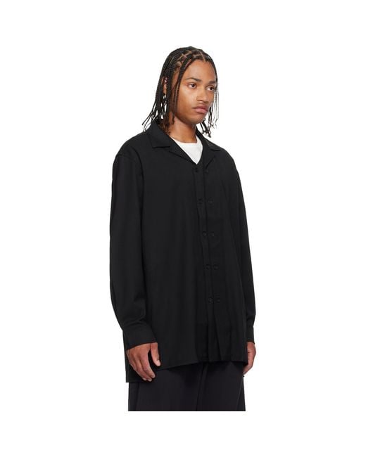 Y-3 Black Wool Adapt Overshirt for men