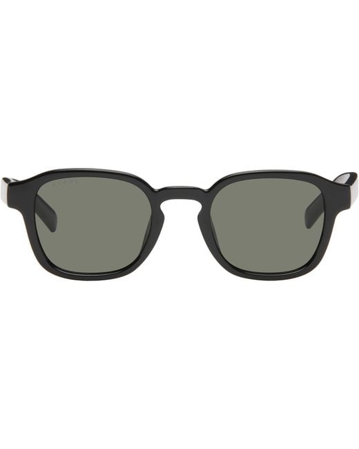 Gucci Black Institutional Logo Sunglasses for men