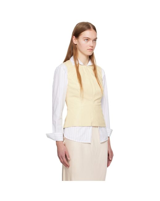 Proenza Schouler Multicolor Off-white White Label Logan Faux-leather Tank Top