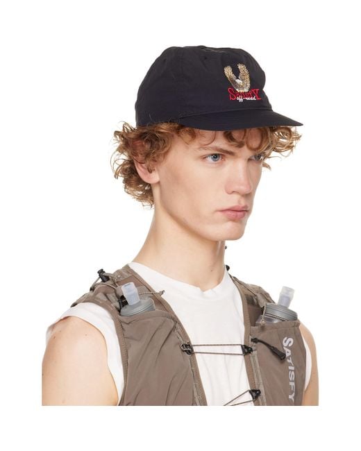 Satisfy Gray Flitesilk 5 Panel Pinch Running Cap for men