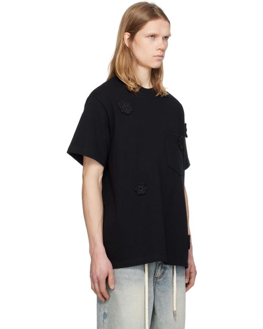 メンズ Song For The Mute ブラック 'Daisy' Standard Tシャツ Black