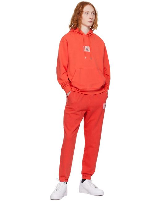 Nike Red Washed Sweatpants for men