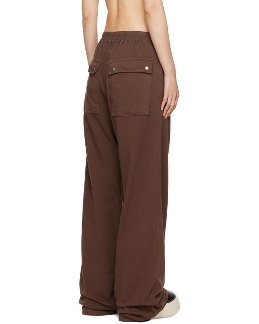 Rick Owens Brown Organic Cotton Jersey Lounge Pants