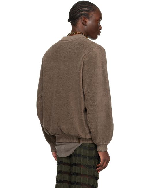 Isa Boulder Brown Ssense Exclusive Towel Sweater for men