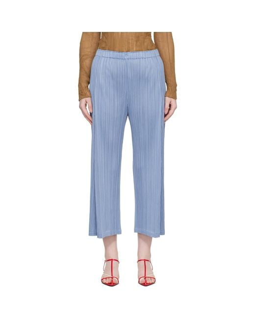 Pleats Please Issey Miyake Blue Monthly Colors December Trousers