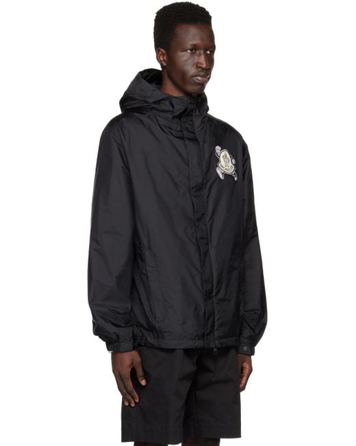 Moncler Black Guiers Rain Jacket for men