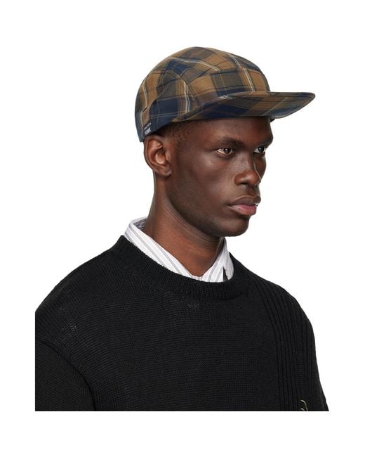 Comme des Garçons Black Khaki & Briefing Edition Check Cap for men