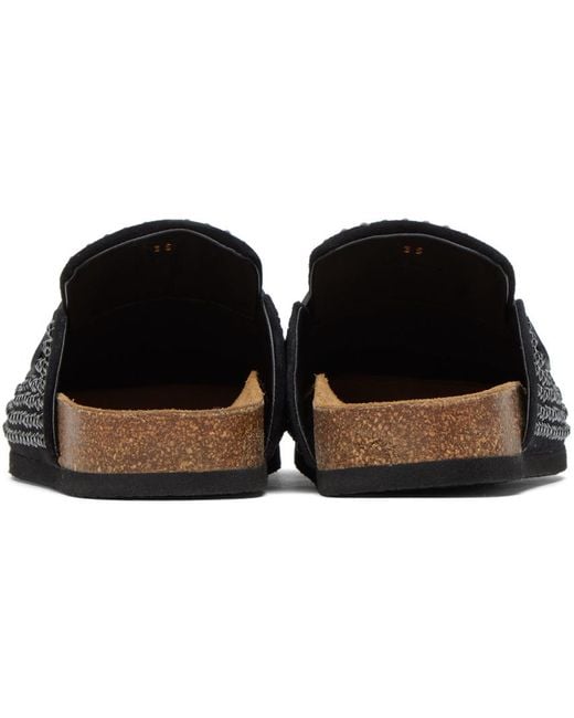 J.W. Anderson Black Crystal Loafers