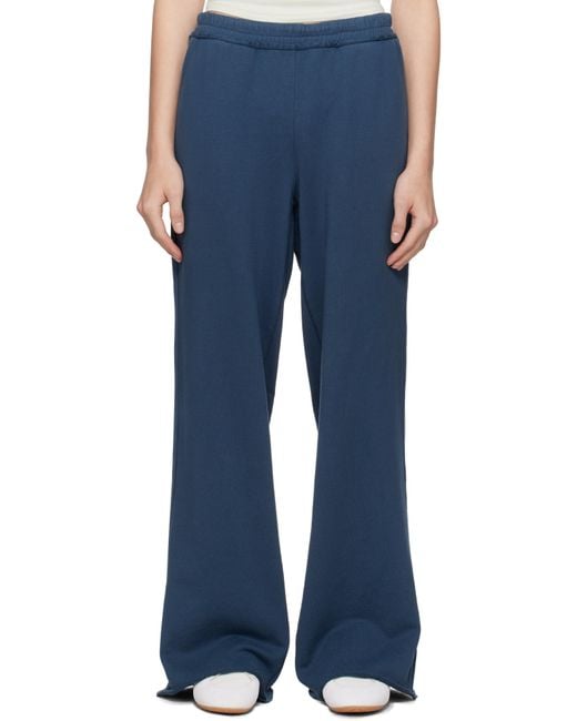 Skims Blue French Terry Wide Leg Lounge Pants