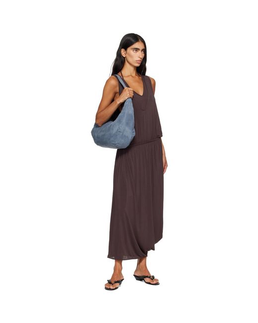 Rag & Bone Blue Hudson Large Suede Bag