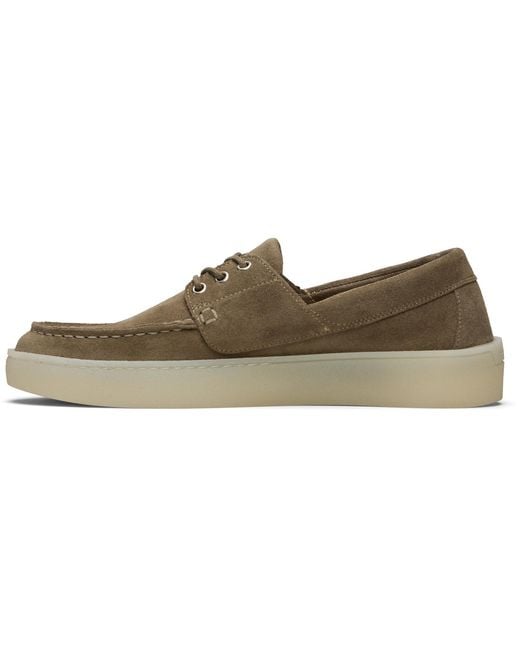 Boss Black Suede Boat Shoes for men