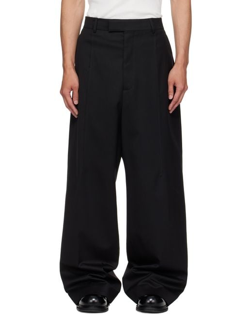 Vetements Black Cut Baggy Tailored Trousers for men