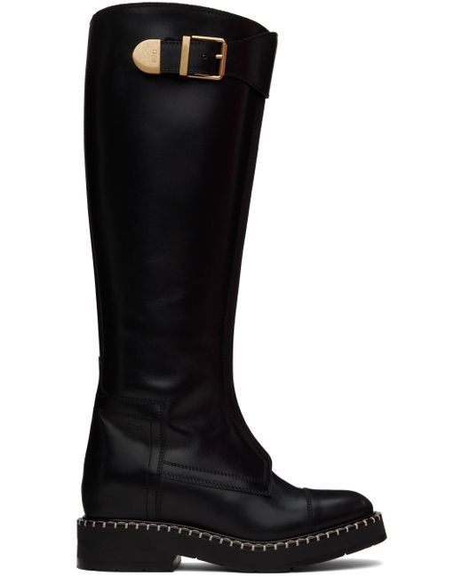 Chloé Black Noua High Boots