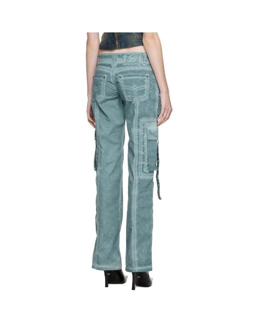 Blumarine Blue Eyelet Trousers