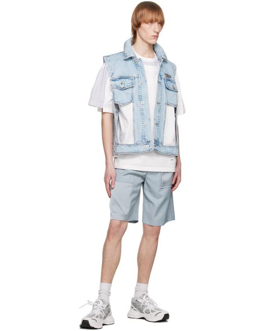 Feng Chen Wang Black Panel Shorts for men