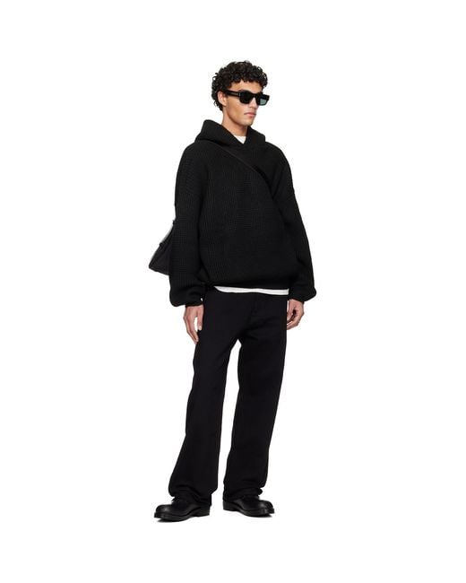 Fear Of God Black Holiday Heavy Waffle 90S Hoodie for men