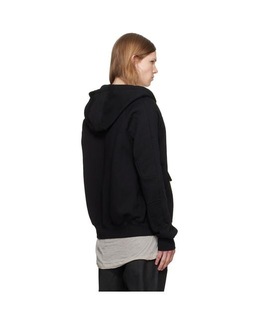 Thom Krom Black Msj 711 Hoodie for men