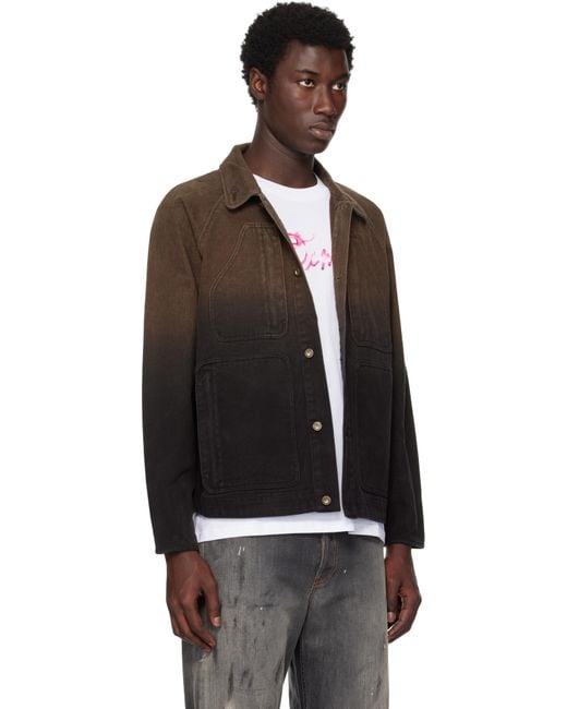 Dime Black Dipped Chore Jacket for men