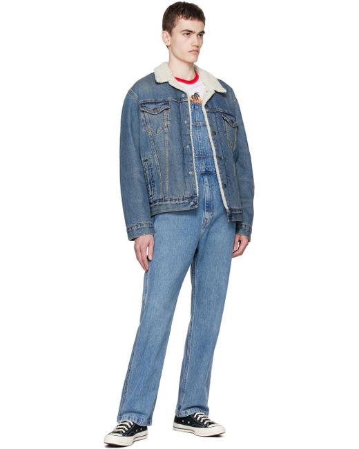 メンズ Levi's ブルー Tab デニムオーバーオール Black