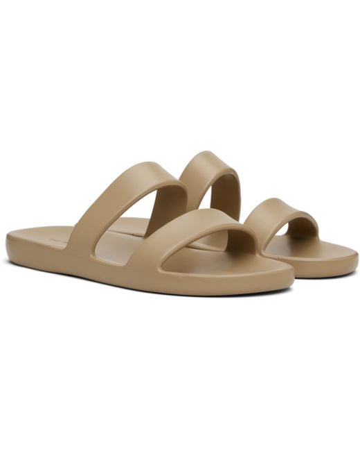 The Row Black Taupe Foam Sandals