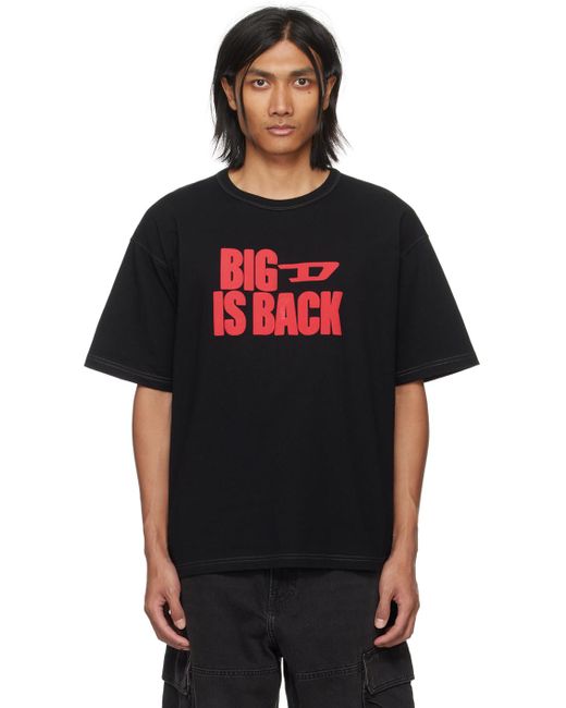 DIESEL Black T-boxt-back T-shirt for men