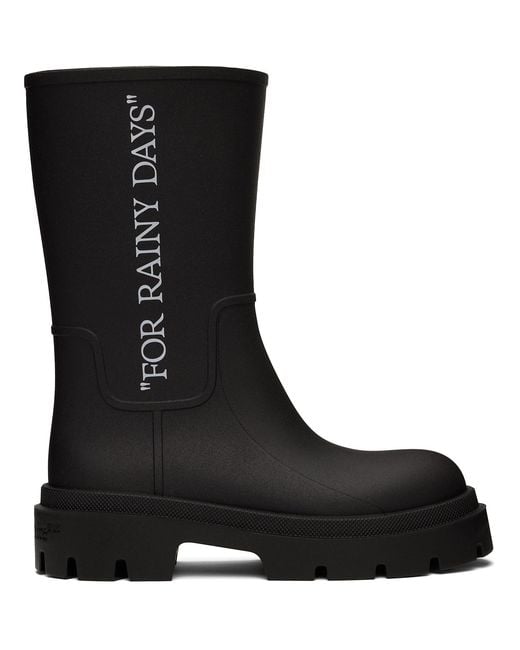 Off-White c/o Virgil Abloh Black Reboot 'Rainy Days' Boots