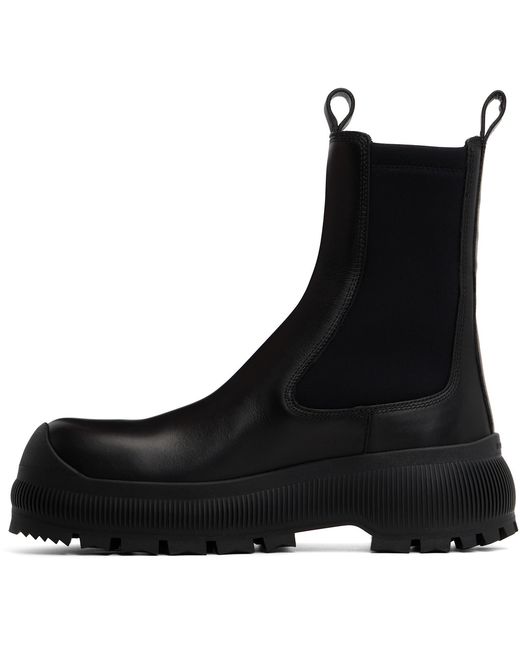 Jil Sander Black Leather Chelsea Boots for men