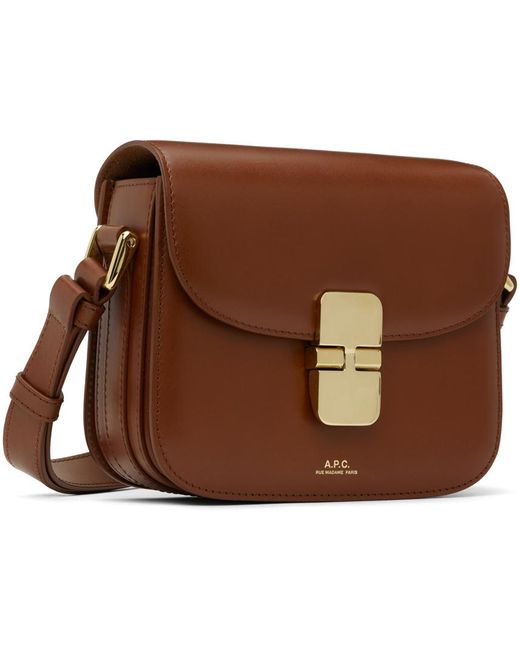 A.P.C. . Brown Small Grace Bag