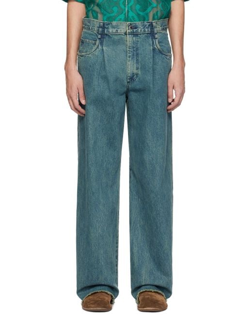 Song For The Mute Blue Boyfriend Jeans for men