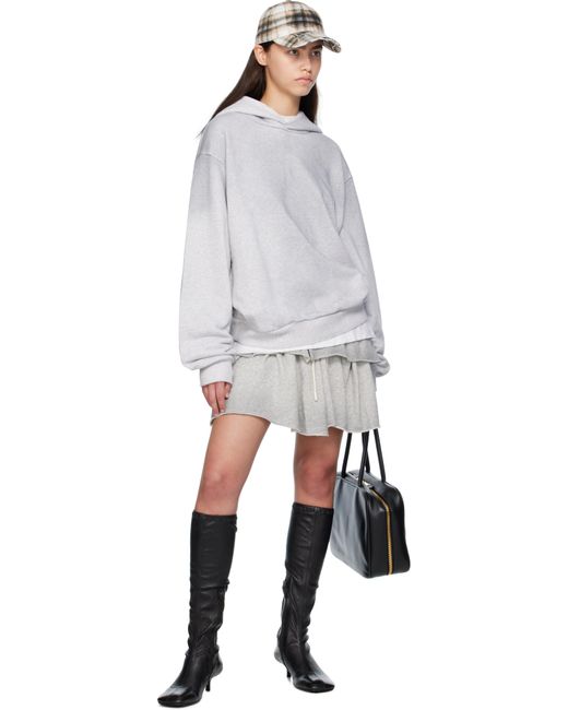 Acne グレー ロゴ フーディ White
