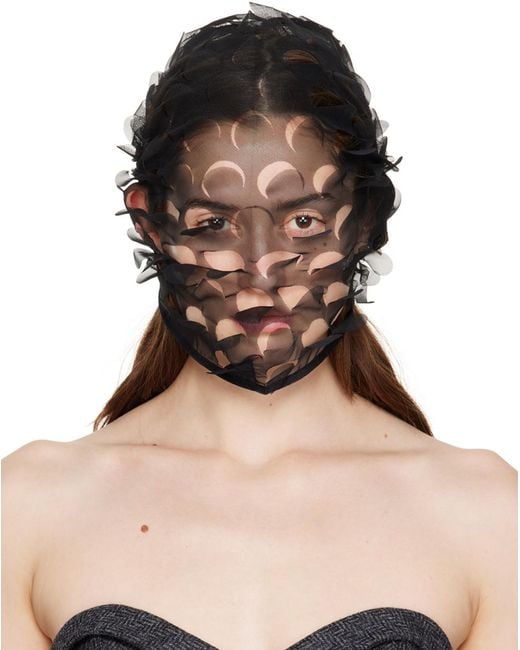 Maison Margiela Natural Black Cutout Face Mask