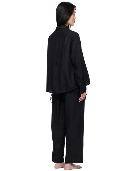 Pyjama Noir À Attaches À Nouer Deiji Studios en coloris Black