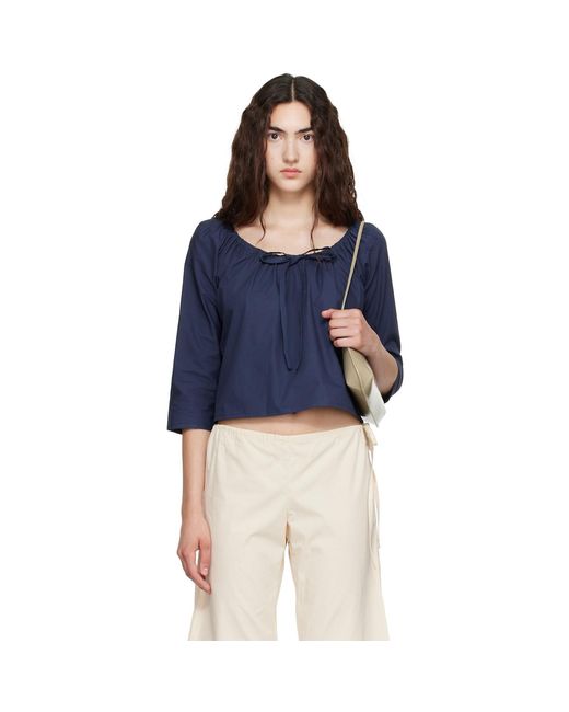Brooke Callahan Blue Scoop Top