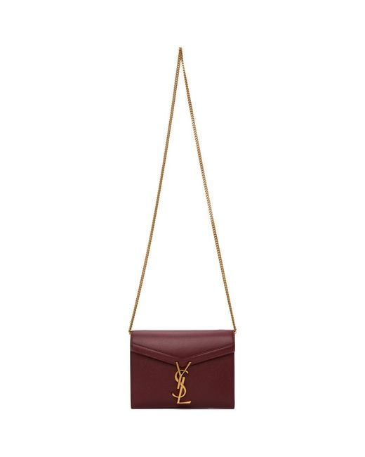 Saint Laurent Red Cassandra Monogram Clasp Bag