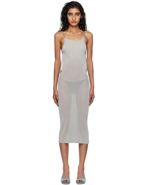 Robe Longue Awa Argentée Miaou en coloris Black