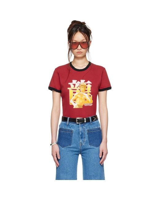 Lu'u Dan Red Bruce Lee X Lựu Đạn Ringer T-Shirt