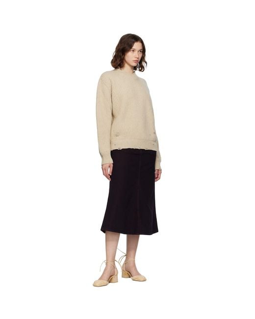 MM6 by Maison Margiela Black Wool Sweater