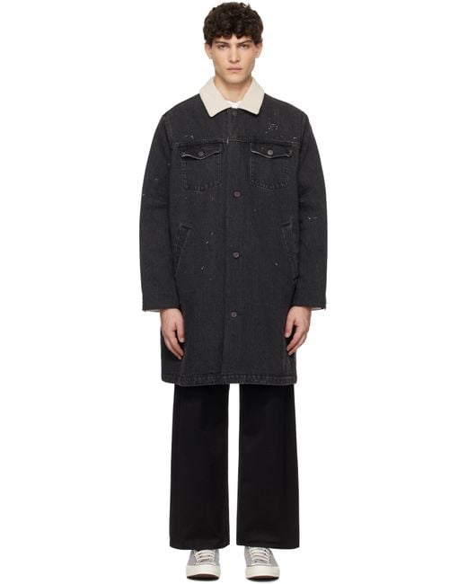 UNDERCOVER デニムコート UNTAKASHI デニム メンズ Undercover ブラック シェルパフリース 裏地付き デニムコート
