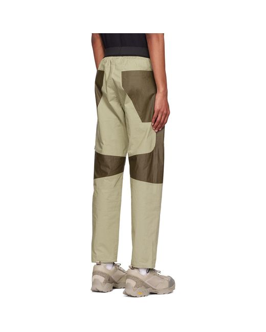 RANRA Natural Beige & Brown Acrylic Trousers for men
