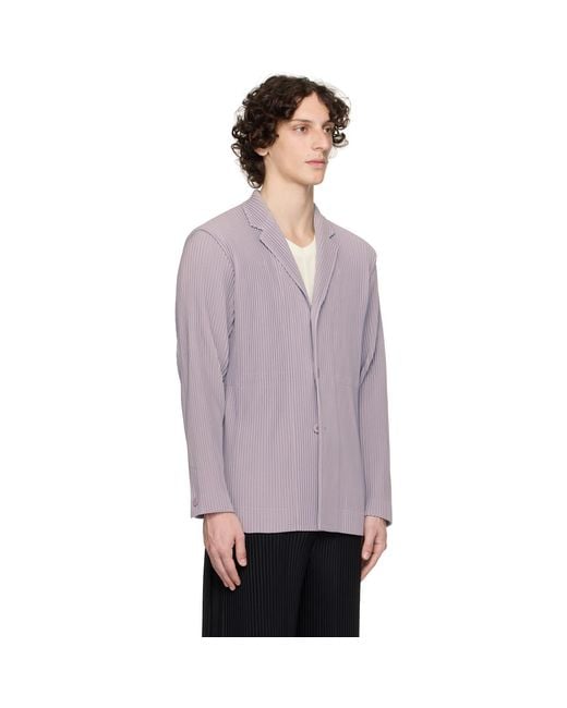Homme Plissé Issey Miyake Purple Tailored Pleats 2 Blazer for men