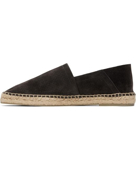 Tom Ford Black Perforated Suede Barnes Espadrilles for men