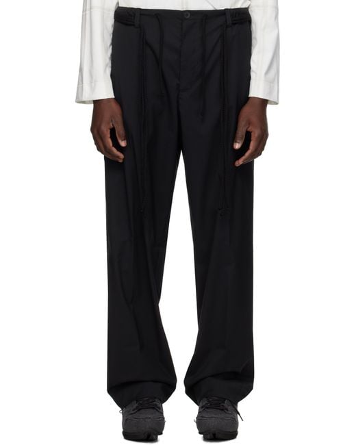 メンズ Craig Green ブラック エラスティック ワークパンツ Black