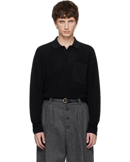 Jacquemus 'Le Polo Tricot' Polo in Black for Men | Lyst