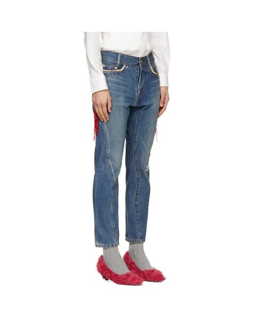 Undercover Blue Beaded Jeans