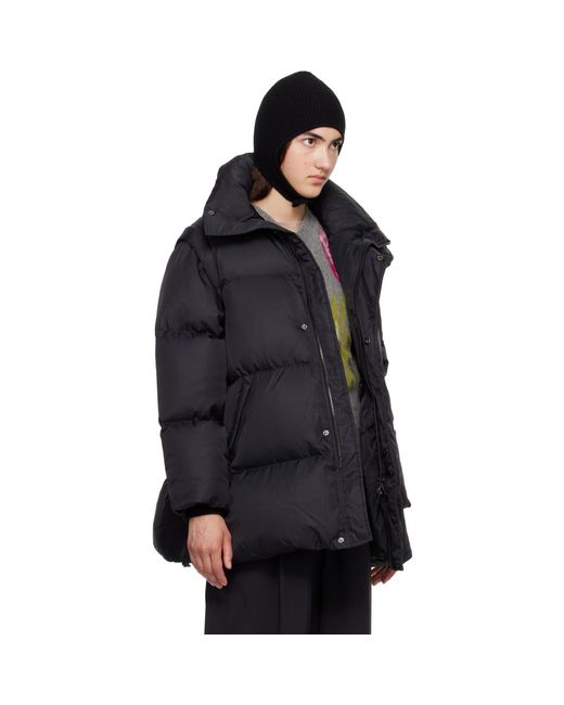 MM6 by Maison Margiela Black Nylon Down Puffer Jacket