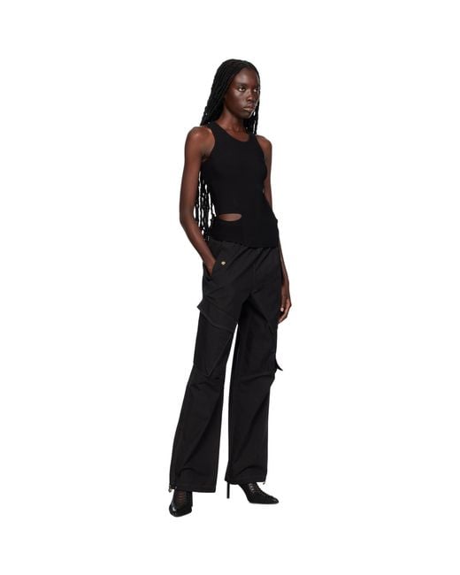 Dion Lee Black Slit Tank Top
